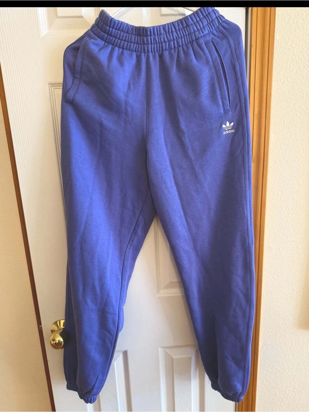 Adidas Women Joggers Sweatpants Purple SZ XS Logo Purple NWT